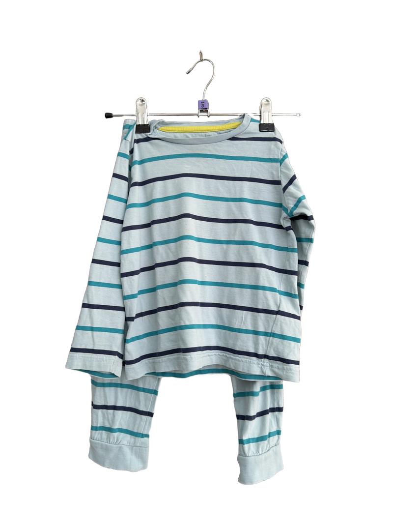 Preloved Marks & Spencer - Blue Stripe Long-sleeved Pyjama Set (3-4y)