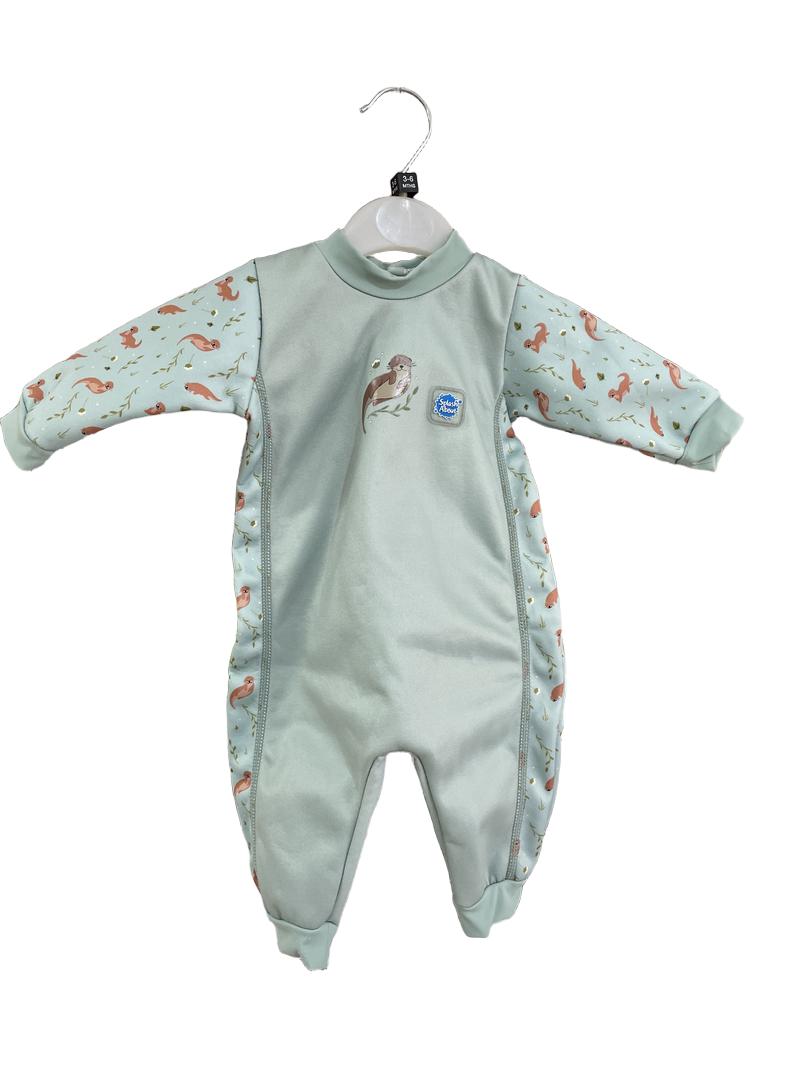 Preloved Splash About - Blue Otter Full Body Warm-in-one Swim Suit (3-6m)