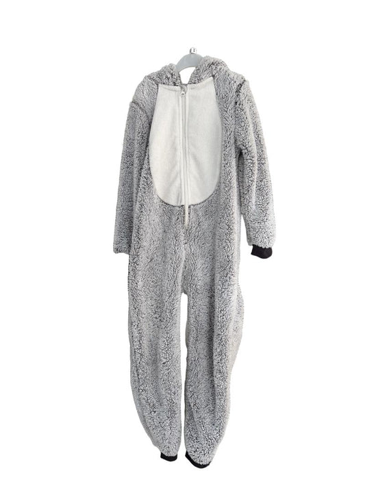 Preloved John Lewis - Silver Grey Fox Plush Onesie (9 UK)