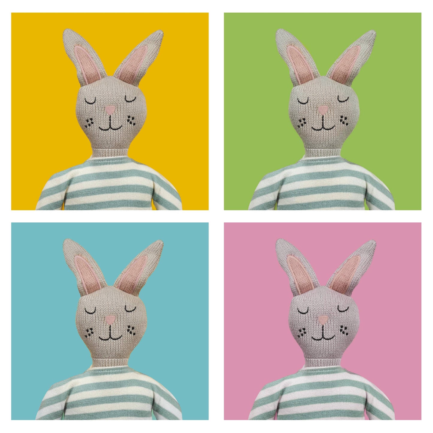 Bunny Doll Cuddly Toy, Organic Cotton Knitted