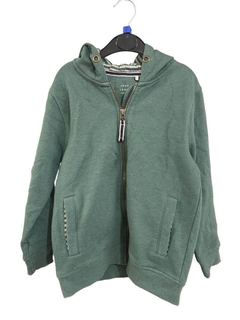 Preloved John Lewis - Top - Green Zip Hoodie (6-7y)