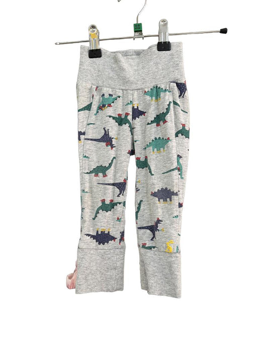 Preloved Joules - Gray Dinosaur Print Leggings (6-9m)