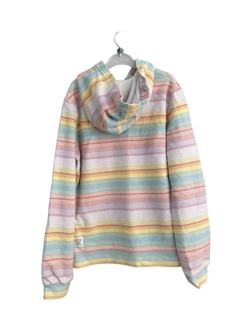 Preloved Fatface - Pastel Stripe Cotton Weave Hoodie (12-13y)