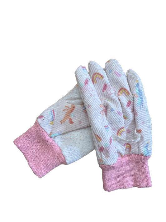 Preloved Unknown Brand - Pink Unicorn Kids Garden Gloves