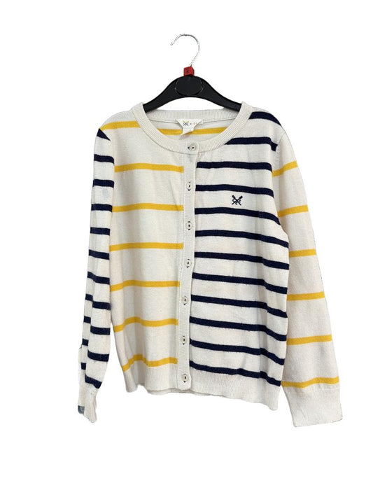 Preloved CCC Kids - Crew Clothing Company - Yellow Navy White Striped Cardigan (8-9y)