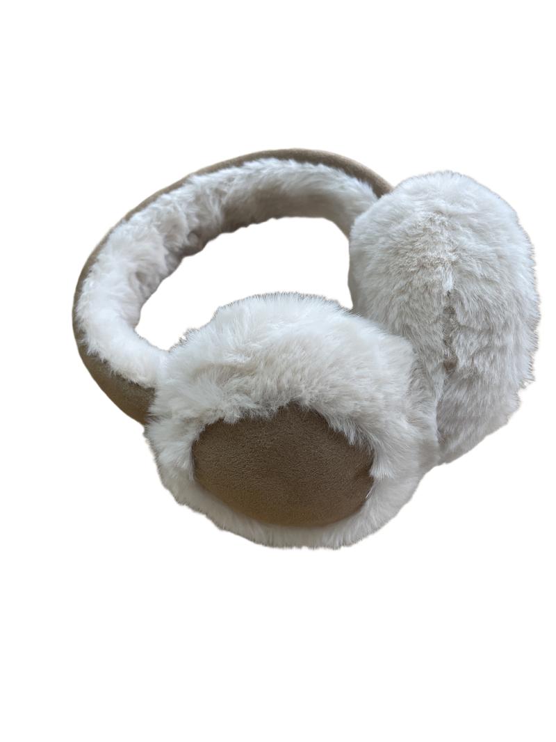 Preloved Unknown Brand - Fluffy Brown And Cream Earmuffs