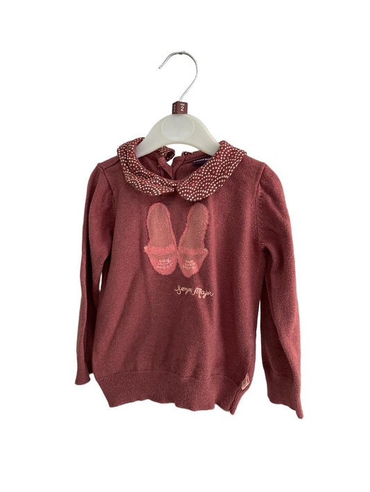 Preloved Sergent Major - Brown Knit Peter Pan Jumper With Slippers (2-3y)