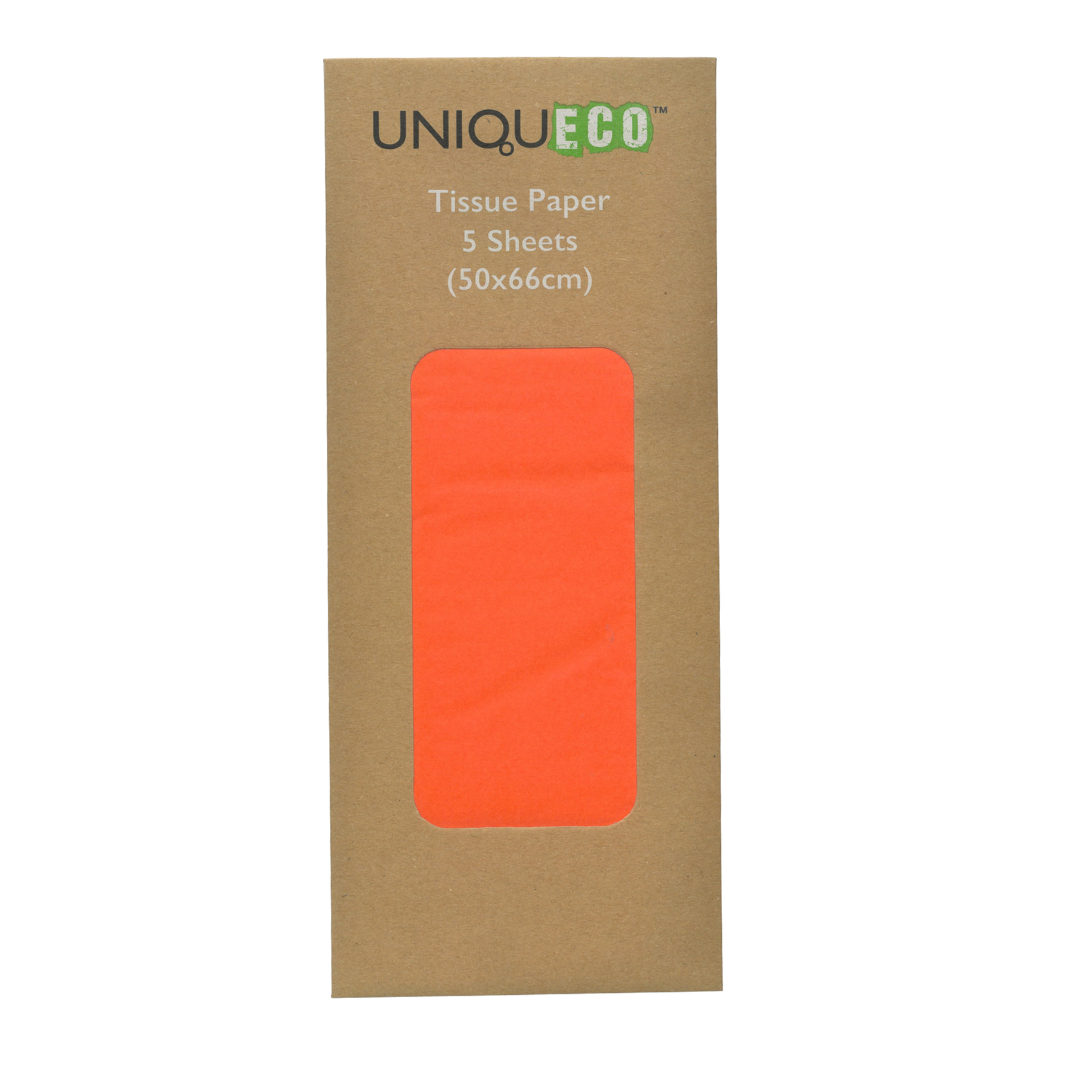 Tissue Paper Pack - 5 Sheets (50x66cm) Plain Printed Colour