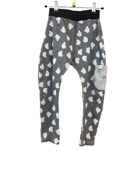 Preloved Turtledove London - Navy White Stripe Cloud Leggings With Pocket (7-8y)