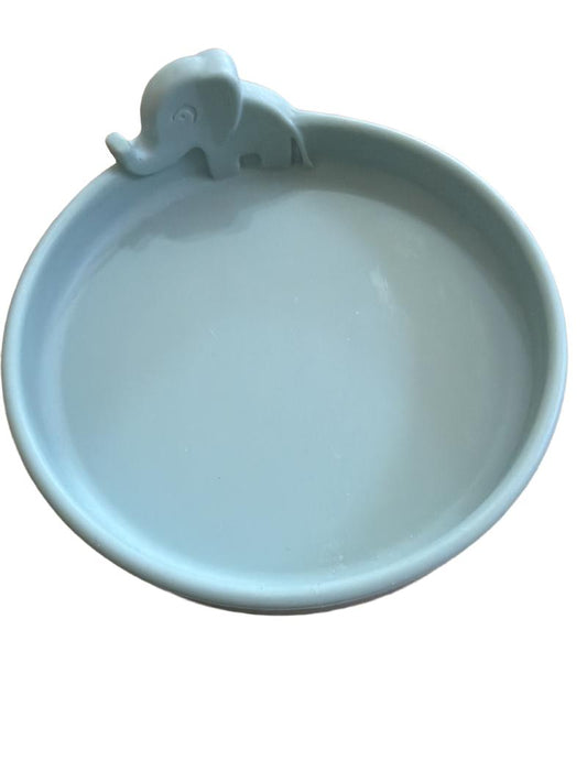 Preloved Done By Deer - Blue Silicone Elephant Round Plate