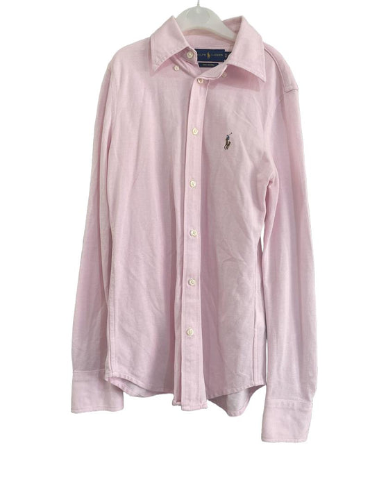Preloved Ralph Lauren - Pink Long-sleeved Polo Shirt, XS