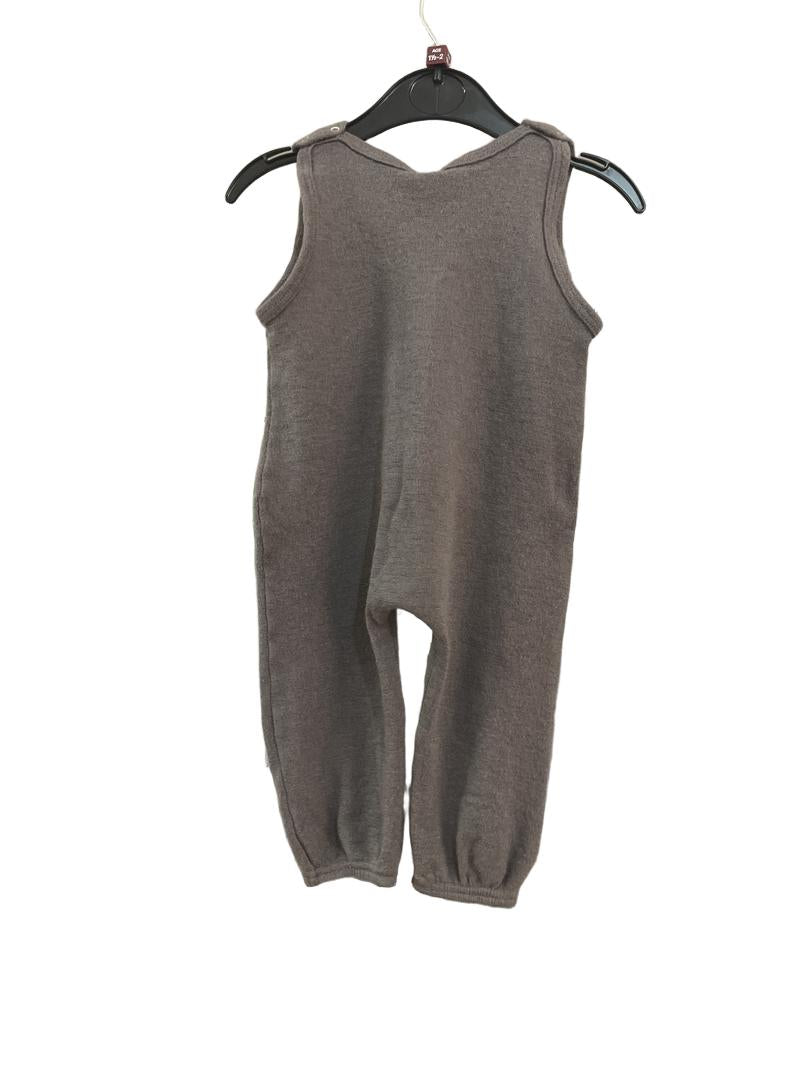 Preloved Engel - Stone Brown Wool/silk Dungarees (18-24m)