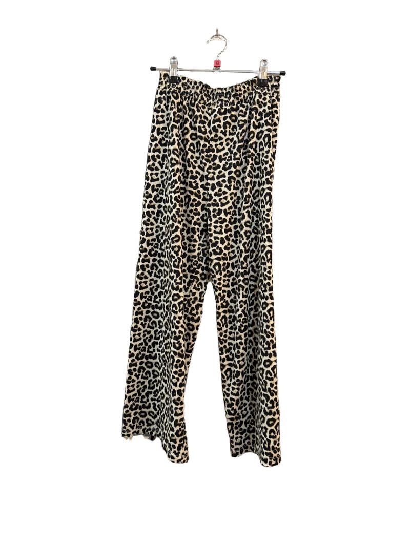 Preloved Lindex - Leopard Print Wide Leg Trousers (10-11y)
