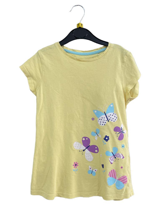 Preloved Mountain Warehouse - Yellow Butterfly T Shirt (7-8y)