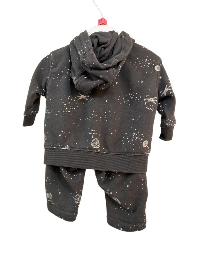 Preloved Baby Gap - Gray Star Wars Track Suit (0-3m)
