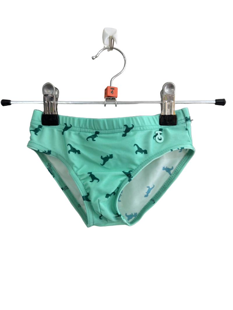 Preloved Calzedonia - Green Dinosaur Swim Suit (4-5y)