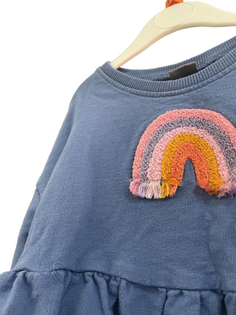 Preloved Next - Blue Rainbow Long Sleeve Top. (4-5y)