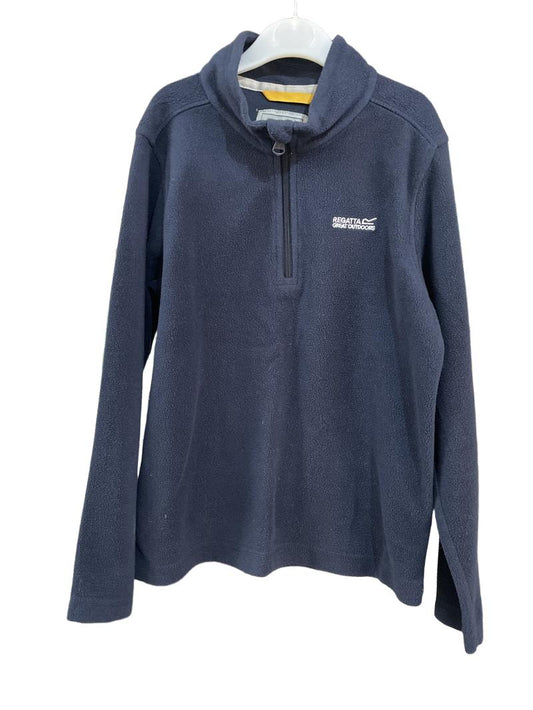 Preloved Regatta Great Outdoors - Navy Half Zip Lightweight Fleece (11-12y)