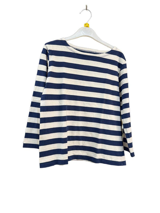 Preloved SeaSalt - Blue White Stripe Long-sleeved Shirt (7-8y)