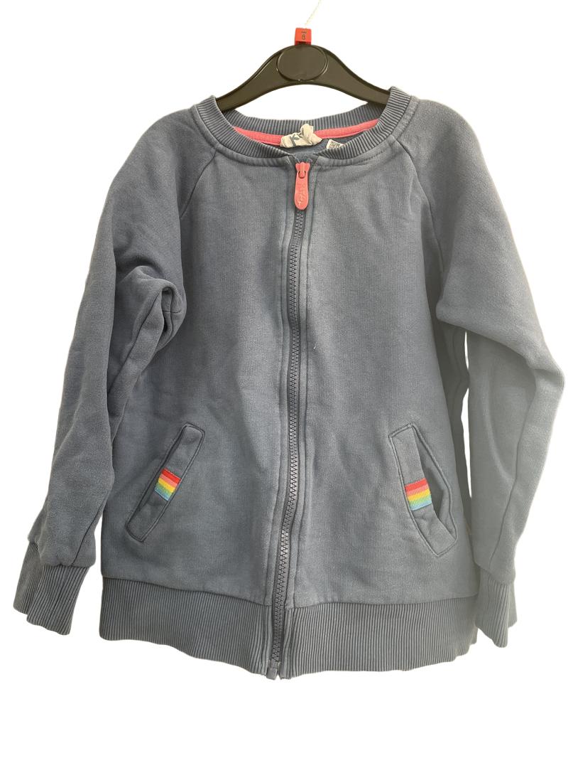 Preloved Kite - Blue Zip Jersey Jumper (8-9y)