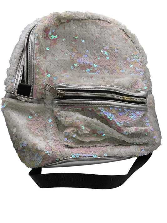 Preloved Unknown Brand - White Sequin Mini Backpack Ruck Sack - Accessories