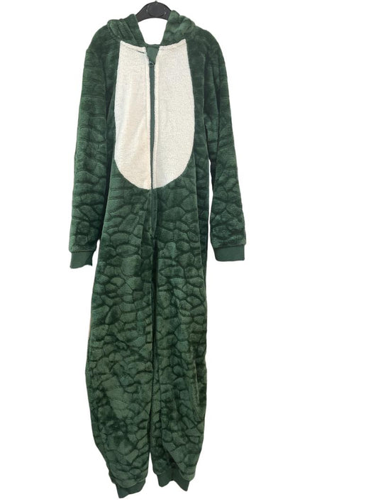 Preloved John Lewis - Green Dinosaur Dragon Furry Onesie (10-11y)