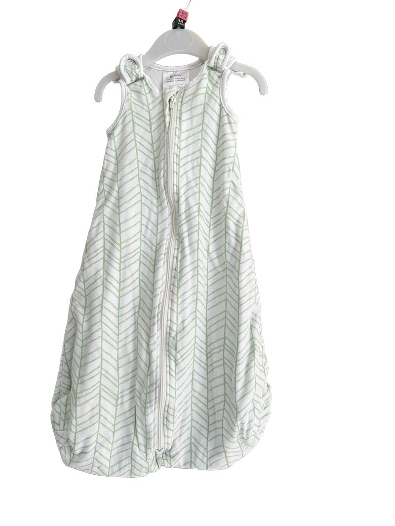 Preloved Ergobaby - Green And White Geometric Pattern Small Sleep Bag, 1.0 Tog (0-3m, 3-6m)