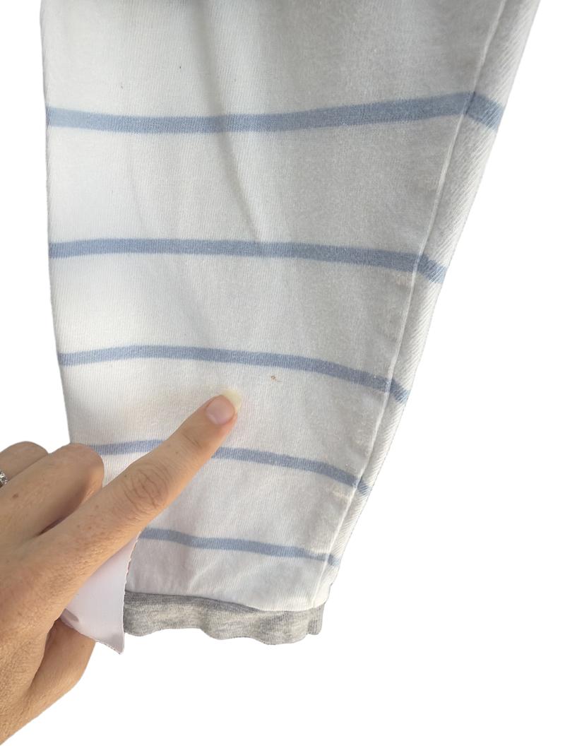 Preloved The Little White Company - White Blue Stripe Long-sleeved Pyjama Set (4-5y)
