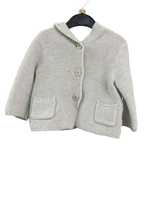 Preloved Baby Gap - Grey Bunny Hood Knit Cardigan.. (6-12m)