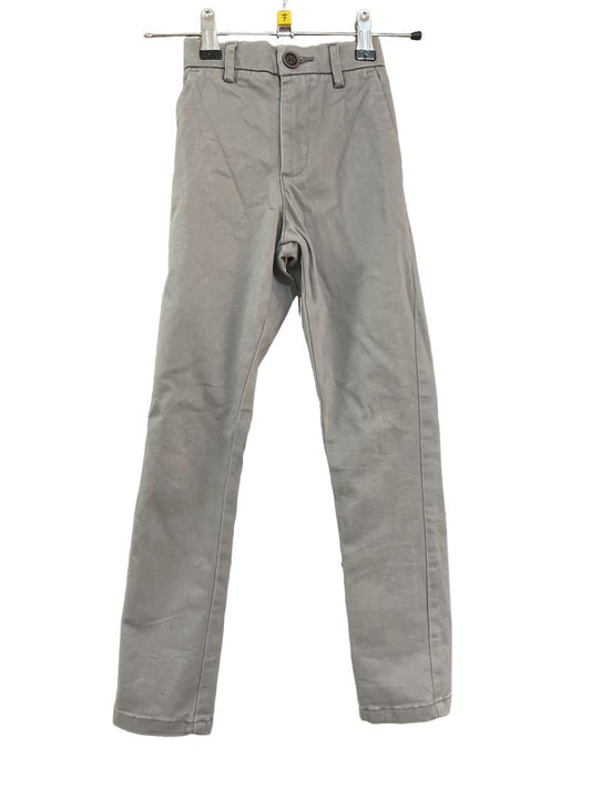 Preloved Next - Grey Skinny Trousers With Adjustable Waist. (7y, 7-8y)