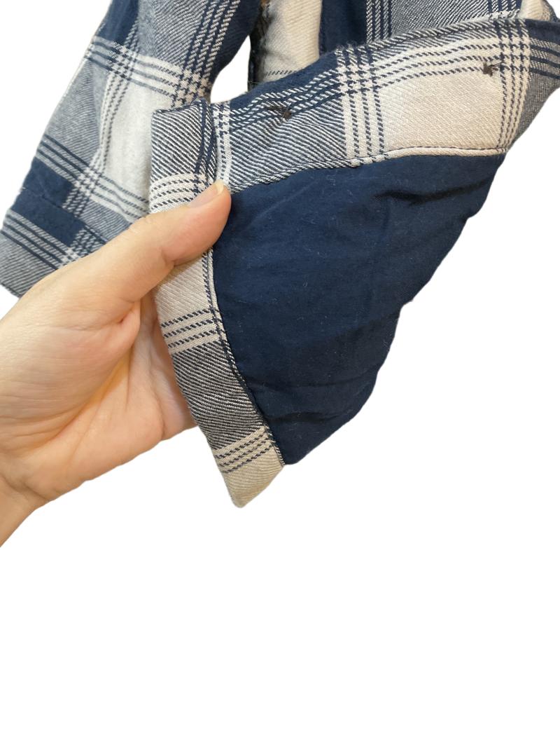 Preloved Baby Gap - Navy Beige Check Lined Shirt Jacket (12-18m)