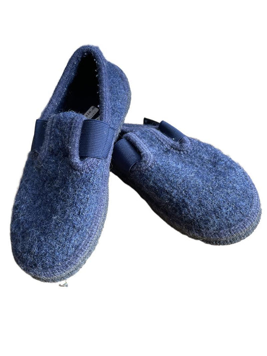Preloved Haflinger - Navy Wool House Shoes Slippers (10 UK)