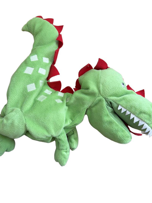 Preloved Toys - Green Dinosaur T Rex Puppet - Unknown Brand