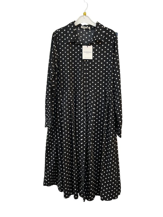 Preloved Glamorous Bloom - Black And White Polka Dot Long-sleeved Pleated Maternity Dress, NEW With Tags (16)