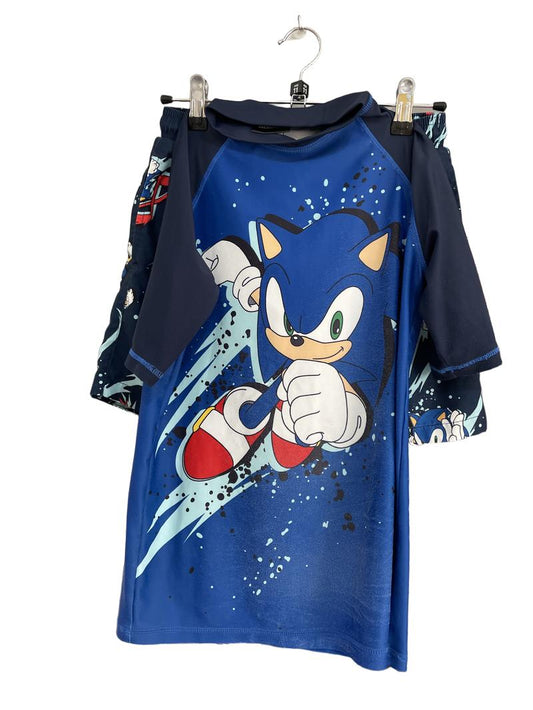 Preloved Next - Sonic Rashguard And Swim Shorts (11-12y)