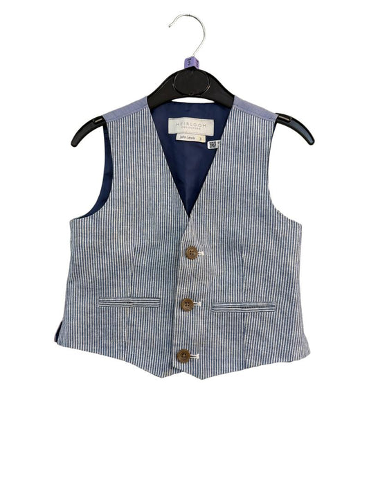 Preloved John Lewis - Blue White Pinstripe Waistcoat (3-4y)