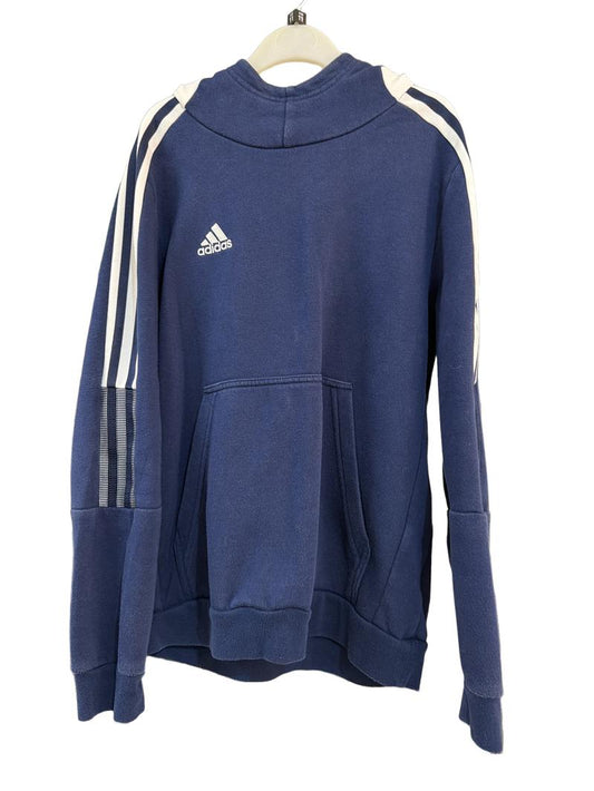 Preloved Adidas - Navy White Stripe Hoodie (11-12y)