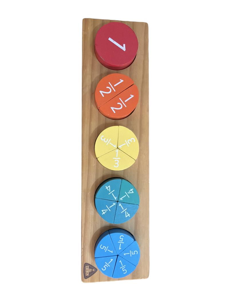 Preloved Toys - Wooden Fraction Circle Toy - ELC