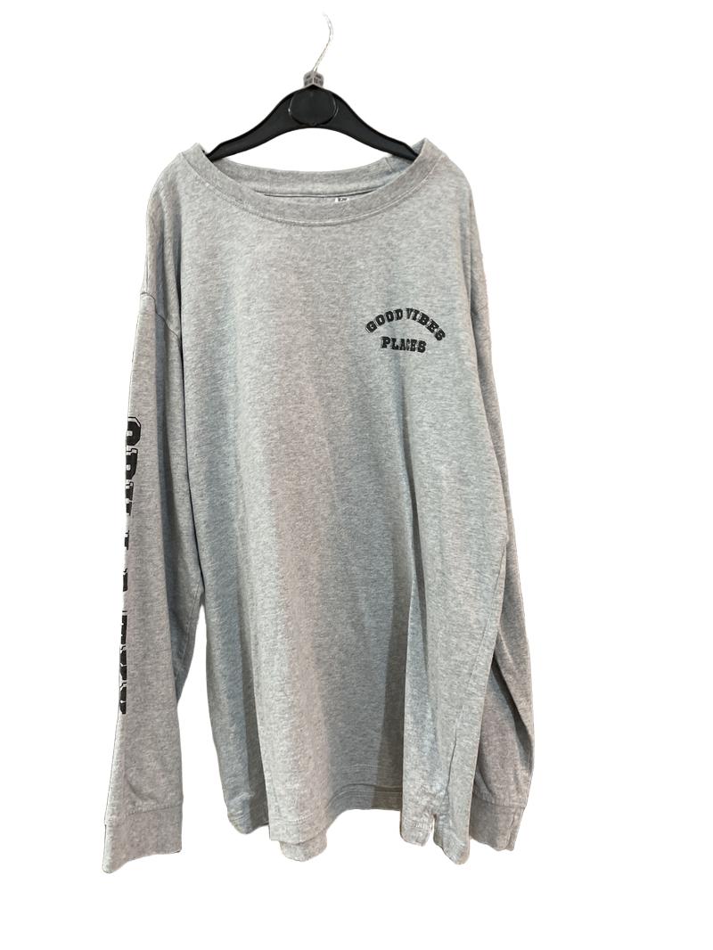 Preloved John Lewis - Gray Good Vibes Places Long-sleeved T Shirt (12-13y)