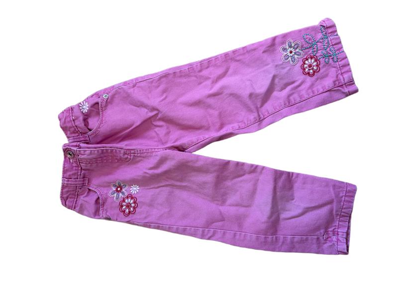 Preloved Cherokee - Pink Jeans With Flower Embroidery (6-7y)