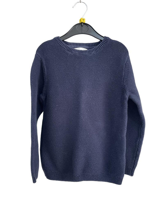 Preloved Marks & Spencer - Navy Knit Cotton Jumper (7-8y)
