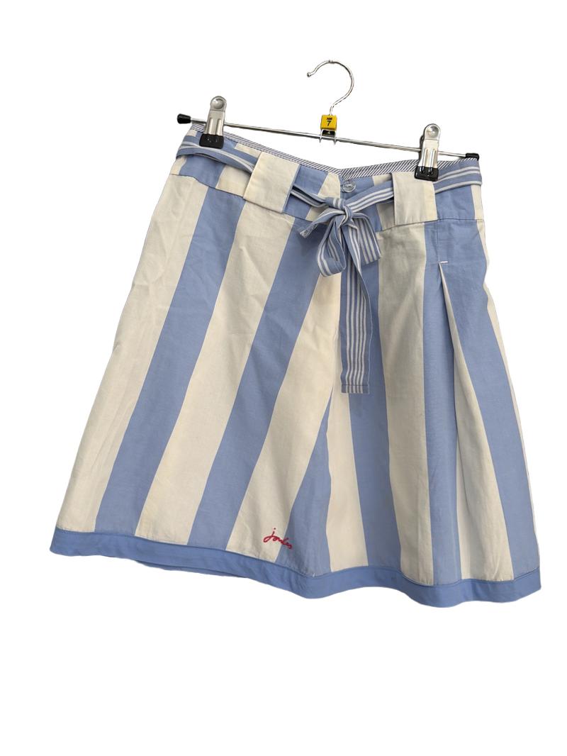 Preloved Joules - Blue White Striped Skirt (7-8y)