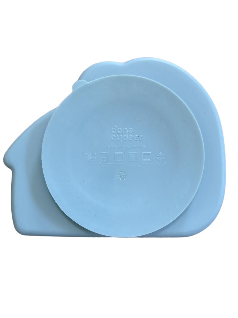 Preloved Done By Deer - Blue Silicone Suction Elephant Weaning Plate
