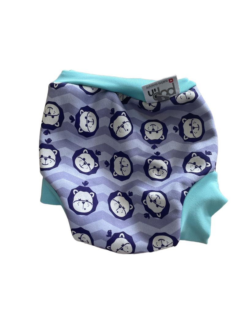 Preloved Close - Purple And Blue Lion Swim Nappy  (0-3m, Small)