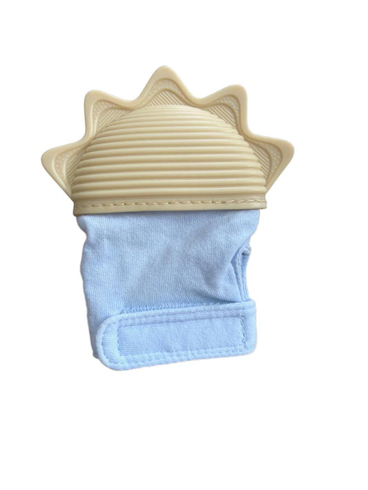 Preloved Toys - Blue Beige Sun Teething Mitt - Mushie
