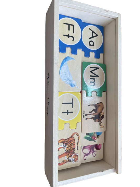 Preloved Toys - Wooden Self-Correct Alphabet Puzzle. - Melissa & Doug