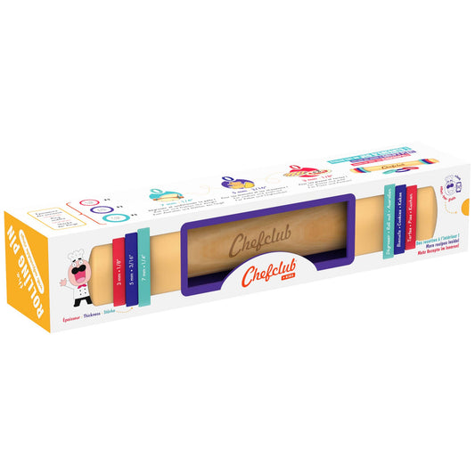 Rolling Pin with Adjustable Rings for Kids