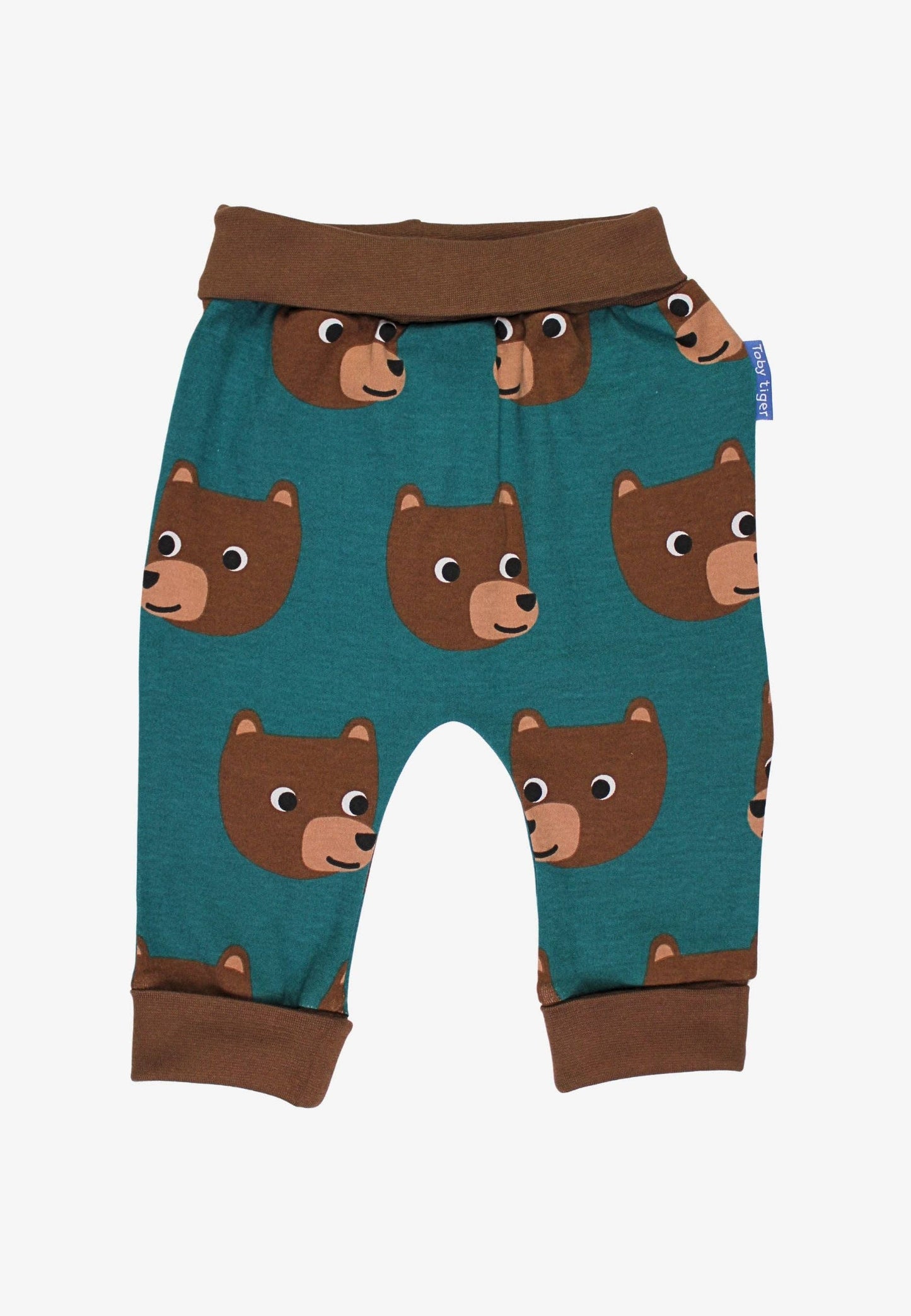 Organic Brown Bear Print Yoga Pants