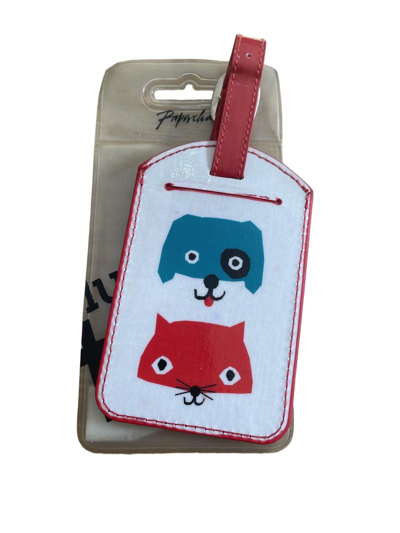 Preloved Paperchase - Dog And Fox Luggage Tag