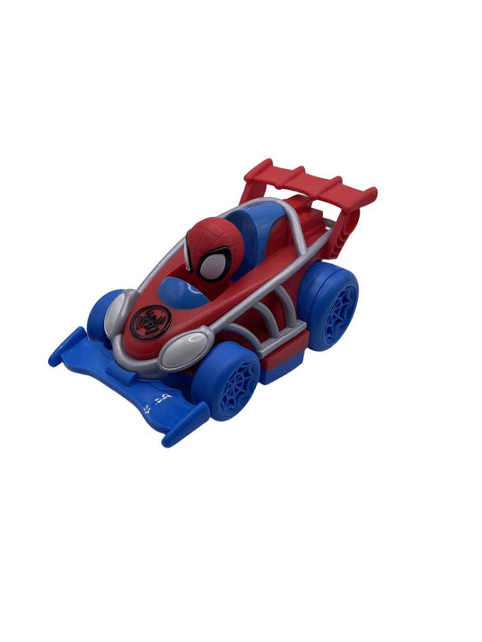 Preloved Medium Size Spiderman Car Plastic - Marvel